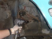 Remove stock upper control arm