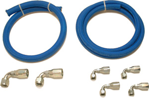 Blue Fiber Braided - Hose Kit